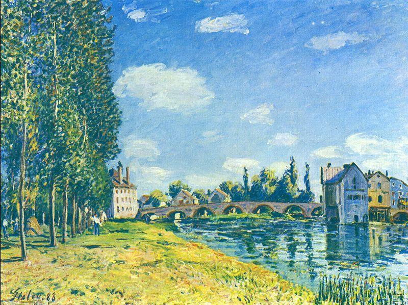 Alfred Sisley Brucke von Moret im Sommer Sweden oil painting art